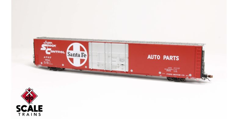 Scaletrains SXT39044 Thrall 86' High-Cube Double-Plug-Door Boxcar with Roofwalk, Santa Fe/ATSF #36861 HO Scale