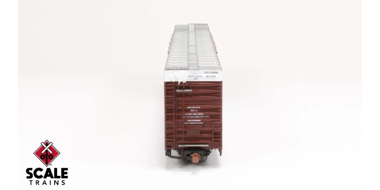 Scaletrains SXT39052 Thrall 86' High-Cube Double-Plug-Door Boxcar with Roofwalk, Southern/SOU #42329 HO Scale