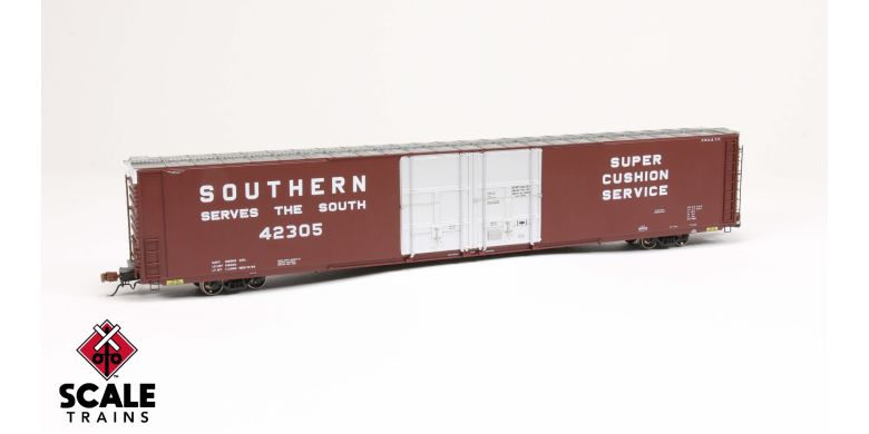 Scaletrains SXT39052 Thrall 86' High-Cube Double-Plug-Door Boxcar with Roofwalk, Southern/SOU #42329 HO Scale