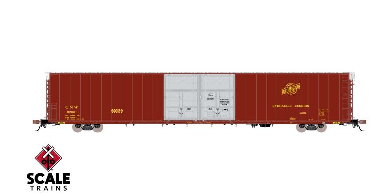 Scaletrains SXT39054 Thrall 86' High-Cube Double-Plug-Door Boxcar with Roofwalk, Chicago & North Western/C&NW #92003 HO Scale