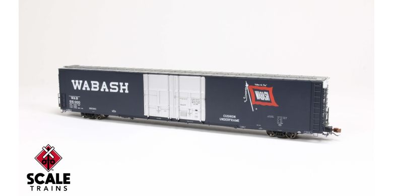 Scaletrains SXT39075 Thrall 86' High-Cube Double-Plug-Door Boxcar with Roofwalk, Wabash/WAB #55045 HO Scale
