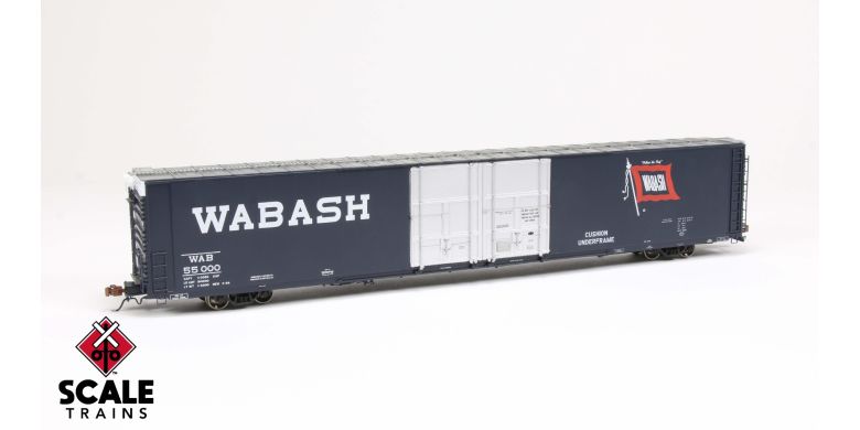 Scaletrains SXT39075 Thrall 86' High-Cube Double-Plug-Door Boxcar with Roofwalk, Wabash/WAB #55045 HO Scale