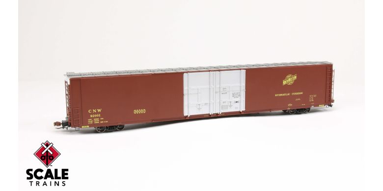 Scaletrains SXT39053 Thrall 86' High-Cube Double-Plug-Door Boxcar with Roofwalk, Chicago & North Western/C&NW #92001 HO Scale