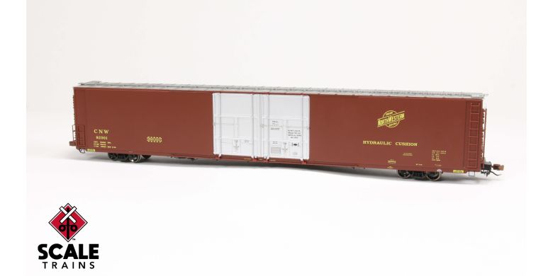 Scaletrains SXT39053 Thrall 86' High-Cube Double-Plug-Door Boxcar with Roofwalk, Chicago & North Western/C&NW #92001 HO Scale