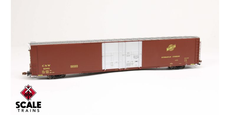 Scaletrains SXT39053 Thrall 86' High-Cube Double-Plug-Door Boxcar with Roofwalk, Chicago & North Western/C&NW #92001 HO Scale