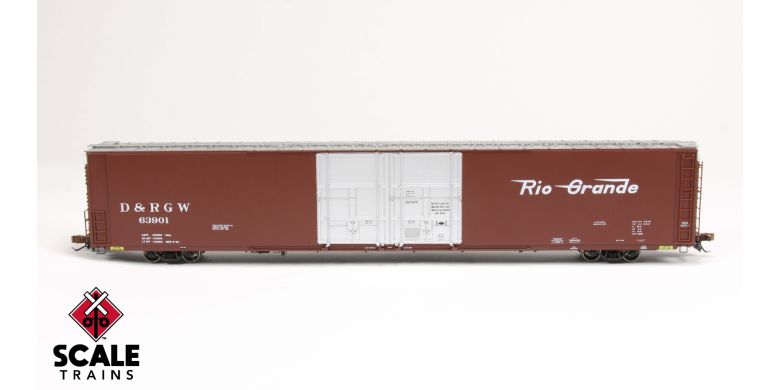Scaletrains SXT39060 Thrall 86' High-Cube Double-Plug-Door Boxcar with Roofwalk, Denver & Rio Grande Western/D&RGW #63905 HO Scale