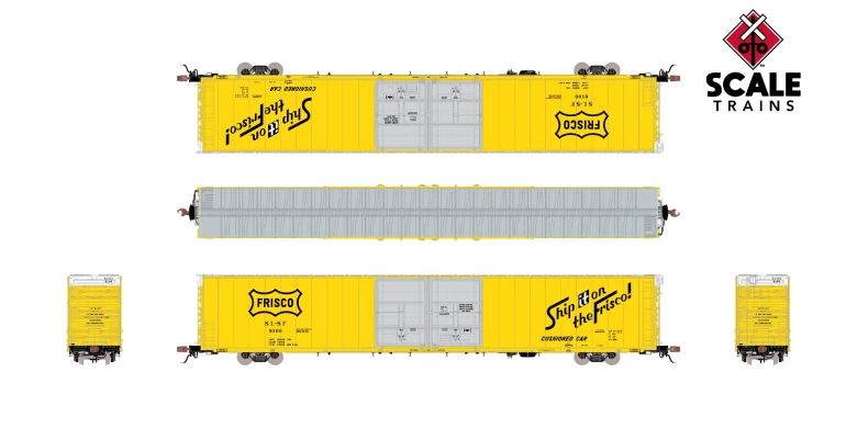 Scaletrains SXT39068 Thrall 86' High-Cube Double-Plug-Door Boxcar with Roofwalk, Frisco/SLSF #9106 HO Scale
