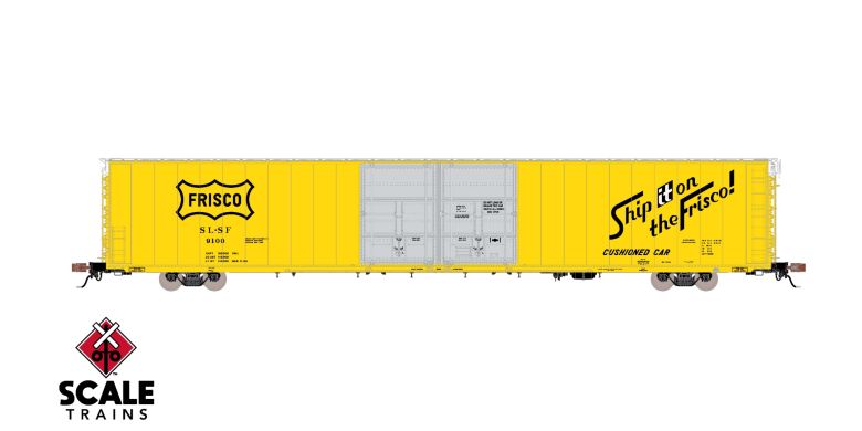 Scaletrains SXT39068 Thrall 86' High-Cube Double-Plug-Door Boxcar with Roofwalk, Frisco/SLSF #9106 HO Scale