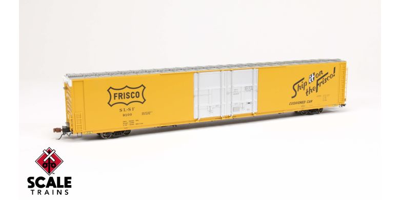 Scaletrains SXT39068 Thrall 86' High-Cube Double-Plug-Door Boxcar with Roofwalk, Frisco/SLSF #9106 HO Scale