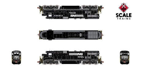 ScaleTrains SXT39173 GE C39-8 Phase III, NS Norfolk Southern/Ditch Lights #8627 DCC & Sound N Scale