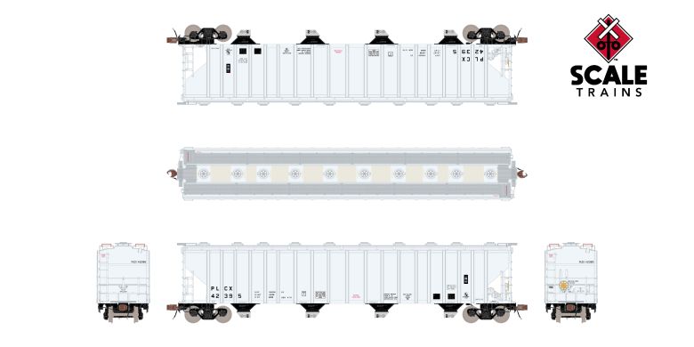 Scaletrains SXT39440 PS 5820 Covered Hopper, Pullman Leasing/PLCX/White #42485 HO Scale