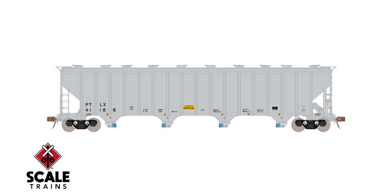 Scaletrains SXT39447 PS 5820 Covered Hopper, GE Rail Services/PTLX/Dark Gray #41166 HO Scale
