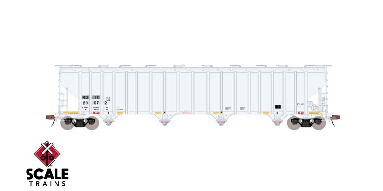 Scaletrains SXT39458 PS 5820 Covered Hopper, Entec Polymers/RDIX/White/Conspicuity Stripes/Miner 289C Outlets #20072 HO Scale