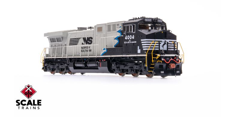 Scaletrains SXT39887 GE AC44C6M, Norfolk Southern/Black Mane/Blue Stripe/NS #4004 HO Scale