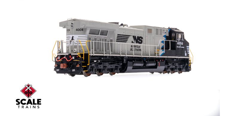 Scaletrains SXT39887 GE AC44C6M, Norfolk Southern/Black Mane/Blue Stripe/NS #4004 HO Scale