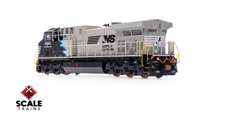 Scaletrains SXT39887 GE AC44C6M, Norfolk Southern/Black Mane/Blue Stripe/NS #4004 HO Scale