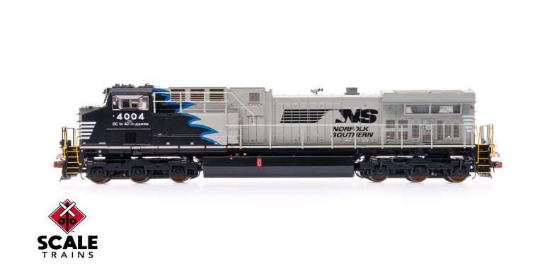 Scaletrains SXT39887 GE AC44C6M, Norfolk Southern/Black Mane/Blue Stripe/NS #4004 HO Scale
