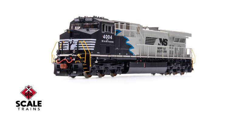 Scaletrains SXT39887 GE AC44C6M, Norfolk Southern/Black Mane/Blue Stripe/NS #4004 HO Scale