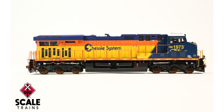 ScaleTrains SXT39905-7 GE ES44AH, CSX/Heritage/Chessie System #1973 DCC & Sound HO Scale