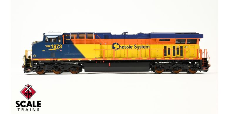 ScaleTrains SXT39905-7 GE ES44AH, CSX/Heritage/Chessie System #1973 DCC & Sound HO Scale