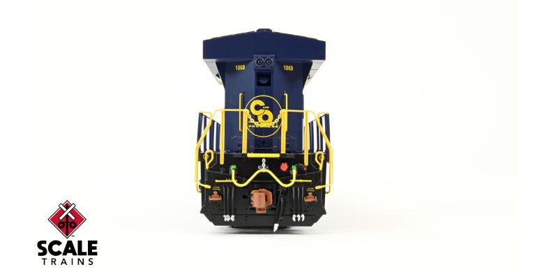 ScaleTrains SXT39911 GE ES44AH, CSX/Heritage/Chesapeake & Ohio/C&O #1869 DCC & Sound HO Scale