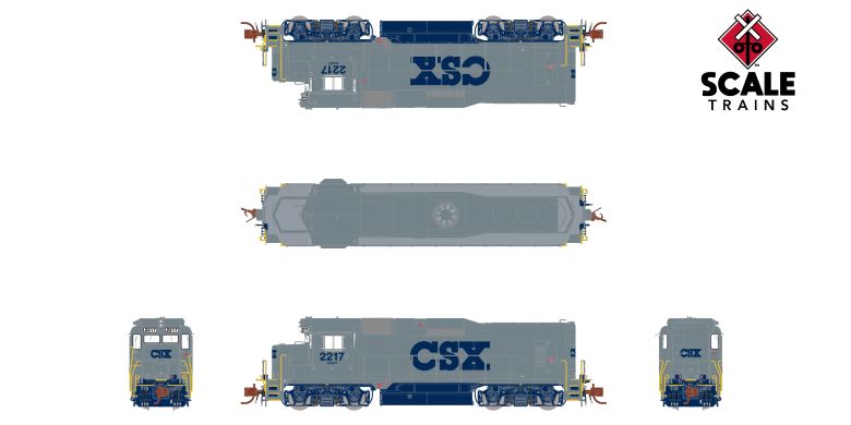 ScaleTrains SXT39953 EMD GP30, RDMT Road Slug, CSX/Stealth “G” Scheme #2225 DCC & Sound N Scale