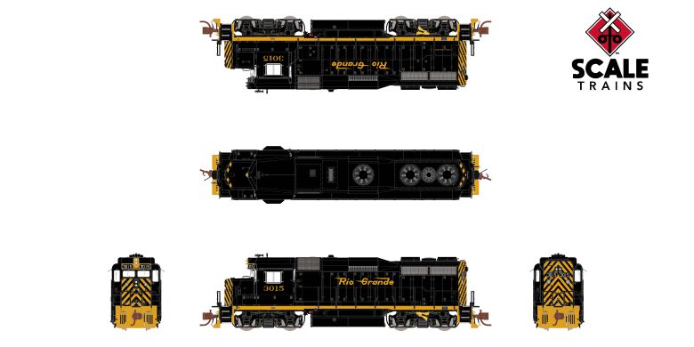 ScaleTrains SXT39963 EMD GP30, Rio Grande/Small Flying Lettering #3021 DCC & Sound N Scale