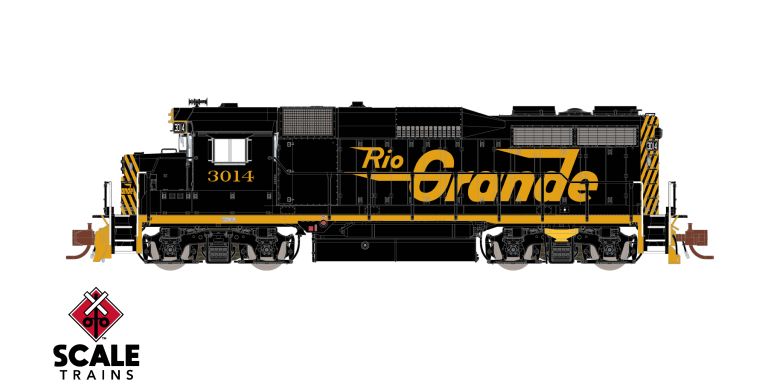 ScaleTrains SXT39967 EMD GP30, Rio Grande/Large Billboard Lettering #3014 DCC & Sound N Scale