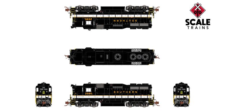 ScaleTrains SXT39987 EMD GP30, Southern/Dulux/Partial Barricade Striping #2592 DCC & Sound N Scale