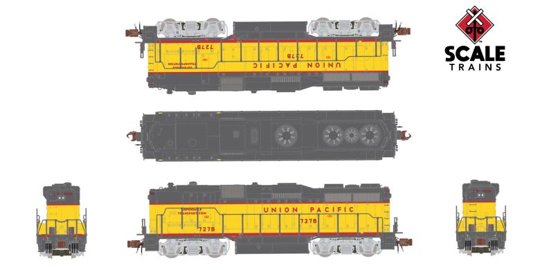 ScaleTrains SXT40011 EMD GP30B Passenger, Union Pacific/Dependable Transportation #727B DCC & Sound N Scale