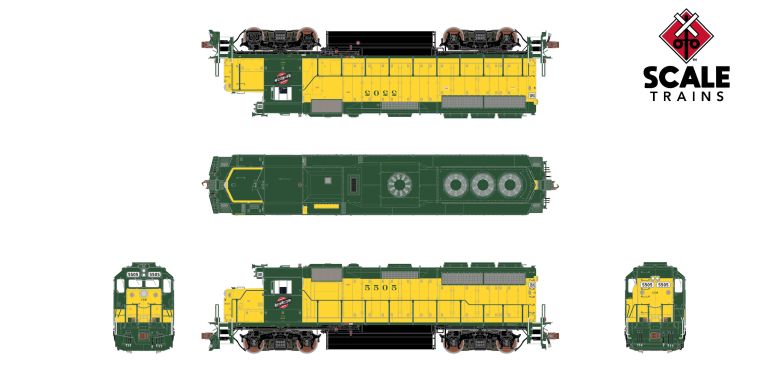 Scaletrains Rivet Counter SXT40173 EMD GP40 Phase Ia, C&NW Chicago & NorthWestern/OY Scheme/Employee Owned #5525 HO Scale