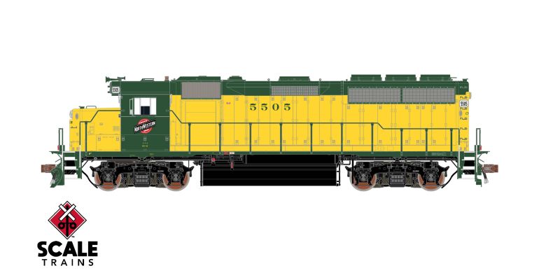Scaletrains Rivet Counter SXT40173 EMD GP40 Phase Ia, C&NW Chicago & NorthWestern/OY Scheme/Employee Owned #5525 HO Scale