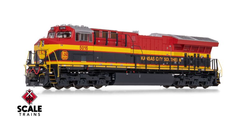 ScaleTrains SXT40376 Scale GE ET44AC, Kansas City Southern/Belle #5016 DCC & Sound HO Scale