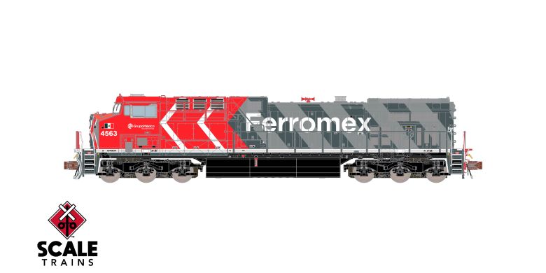 ScaleTrains SXT40629 GE AC4400CW, Ferromex/Zebra #4563 DCC & Sound N Scale
