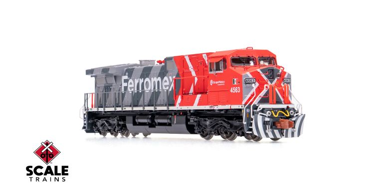 ScaleTrains SXT40629 GE AC4400CW, Ferromex/Zebra #4563 DCC & Sound N Scale