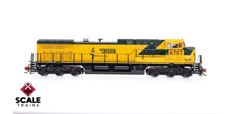 ScaleTrains SXT40659 GE AC4400CW, Union Pacific/ex-C&NW/Operation Lifesaver/Patched #6710 DCC & Sound N Scale