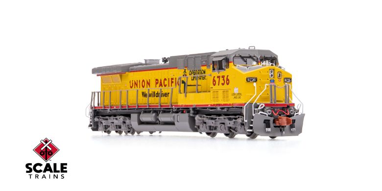 ScaleTrains SXT40663 GE AC4400CW, Union Pacific/ex-C&NW/Operation Lifesaver/"We Will Deliver"/Red Sill #6736 DCC & Sound N Scale