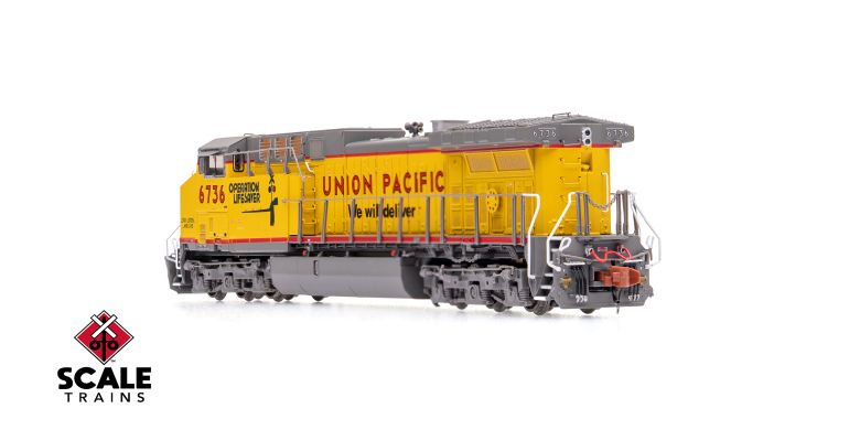ScaleTrains SXT40663 GE AC4400CW, Union Pacific/ex-C&NW/Operation Lifesaver/"We Will Deliver"/Red Sill #6736 DCC & Sound N Scale