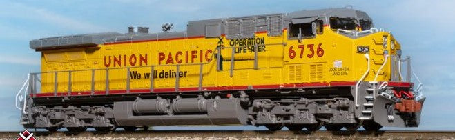 ScaleTrains SXT40663 GE AC4400CW, Union Pacific/ex-C&NW/Operation Lifesaver/"We Will Deliver"/Red Sill #6736 DCC & Sound N Scale