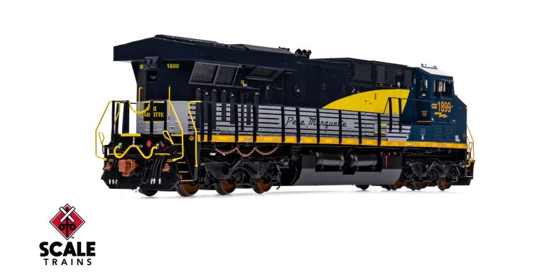 Scaletrains SXT41074 GE ES44AH - CSX/Heritage/Pere Marquette/PM #1899 - ESU v5.0 DCC & Sound HO Scale