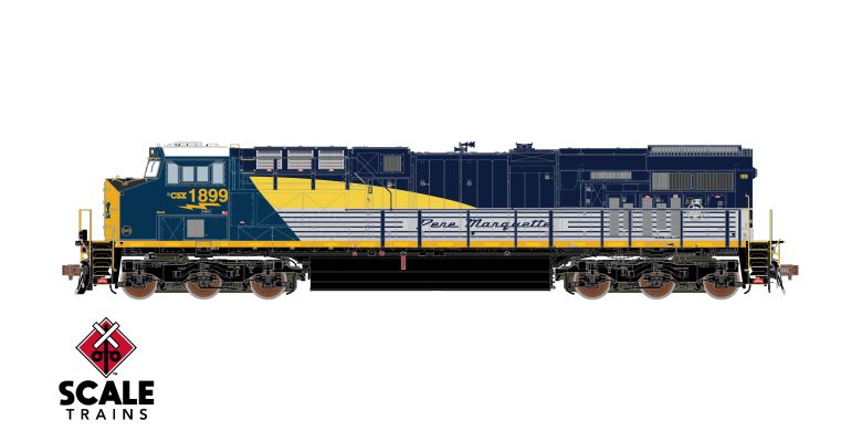 Scaletrains SXT41074 GE ES44AH - CSX/Heritage/Pere Marquette/PM #1899 - ESU v5.0 DCC & Sound HO Scale
