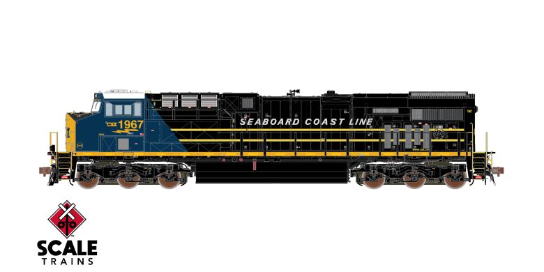 Scaletrains SXT41076 GE ES44AH - CSX/Heritage/Seaboard Coast Line/SCL #1967 - ESU v5.0 DCC & Sound HO Scale