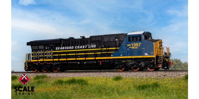 Scaletrains SXT41076 GE ES44AH - CSX/Heritage/Seaboard Coast Line/SCL #1967 - ESU v5.0 DCC & Sound HO Scale