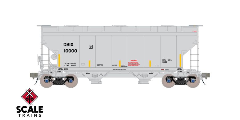 Scaletrains SXT41114 Gunderson 3250 Covered Hopper, Dowell Schlumberger Industrial/DSIX #10145 HO Scale