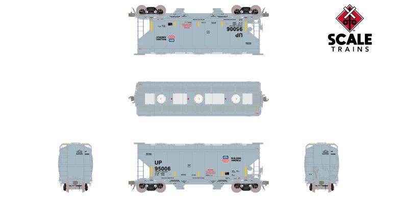 Scaletrains SXT41130 Gunderson 3250 Covered Hopper, Union Pacific/UP #95006 HO Scale