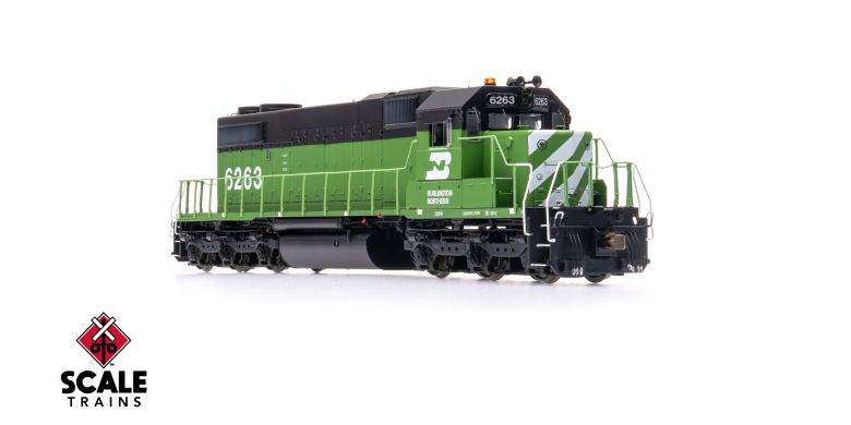 Scaletrains SXT41230 EMD SD38-2 w/o Dynamic Brakes, Burlington Northern #6263 - ESU v5.0 DCC & Sound HO Scale