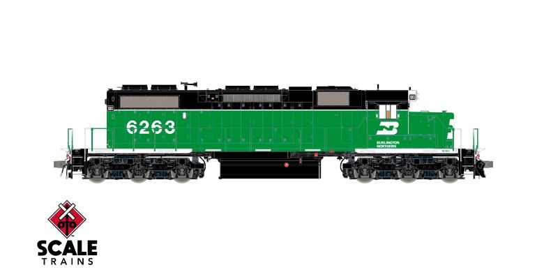 Scaletrains SXT41236 EMD SD38-2, Burlington Northern/White Face/No Beacon #6262 - ESU v5.0 DCC & Sound HO Scale