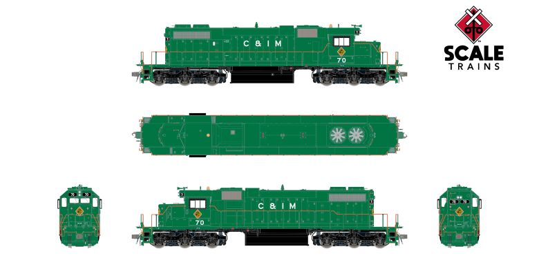 Scaletrains SXT41246 EMD SD38-2, Chicago & Illinois Midland/C&IM #74 - ESU v5.0 DCC & Sound HO Scale