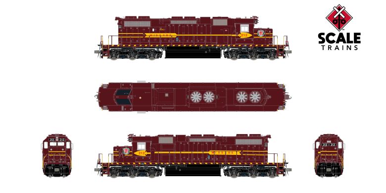 Scaletrains SXT41266 EMD SD38-2, Duluth Missabe & Iron Range/DM&IR/Red Lettering #212 - ESU v5.0 DCC & Sound HO Scale