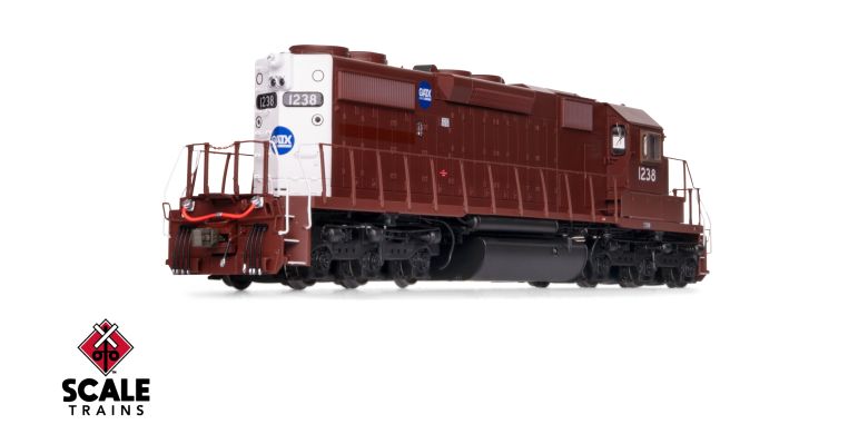 Scaletrains SXT41274 EMD SD38-2, GATX/ex-Reserve Mining/Patched Maroon Stripe #1239 - ESU v5.0 DCC & Sound HO Scale